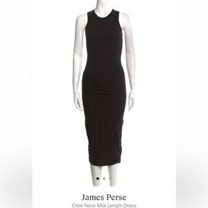 james perse 🖤 ruched cut away tank dress
